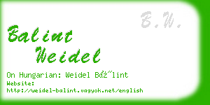 balint weidel business card